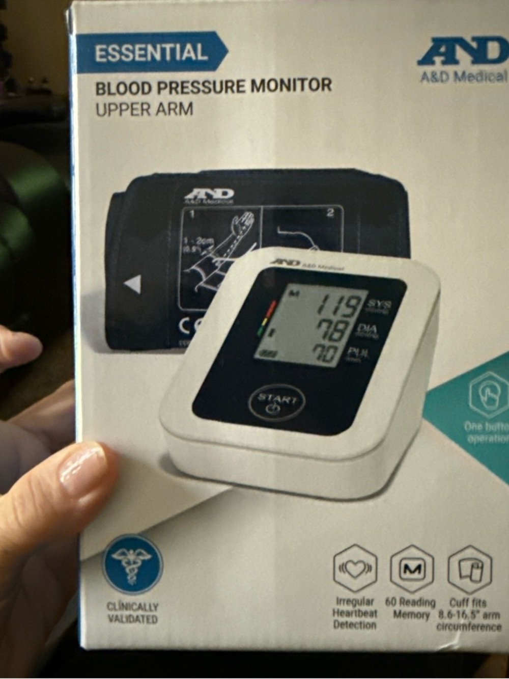 A&D Essential Upper Arm Blood Pressure Monitor